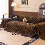 Zentara Chenille Zebra Geometric Sofa Cover