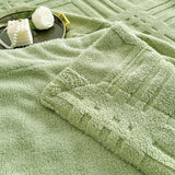 Plaid Embossed Grid Pattern Winter Blanket