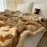 Seraphina Soft Jacquard Rabbit Plush Blanket