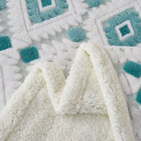 Zyra Double Layer Geometric Throw Blanket