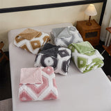 Zyra Double Layer Geometric Throw Blanket
