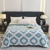 Zyra Double Layer Geometric Throw Blanket