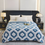 Zyra Double Layer Geometric Throw Blanket