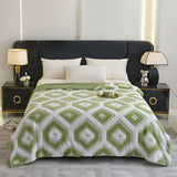 Zyra Double Layer Geometric Throw Blanket