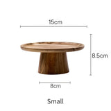 High Stand Wooden Cake Plate