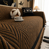 Housse de canapé à franges chevron en chevrons